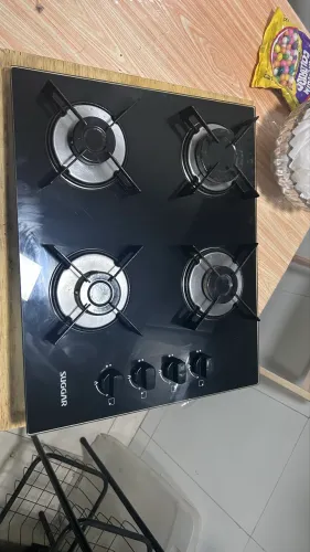 Fogão cooktop 4 bocas marca suggar + base
