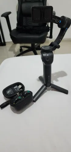 Kit Youtube Estabilizador e 2 microfones lapela sem fio