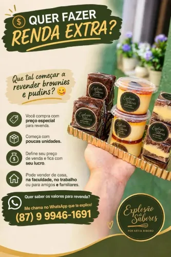 Venda sobremesas e tenha renda extra