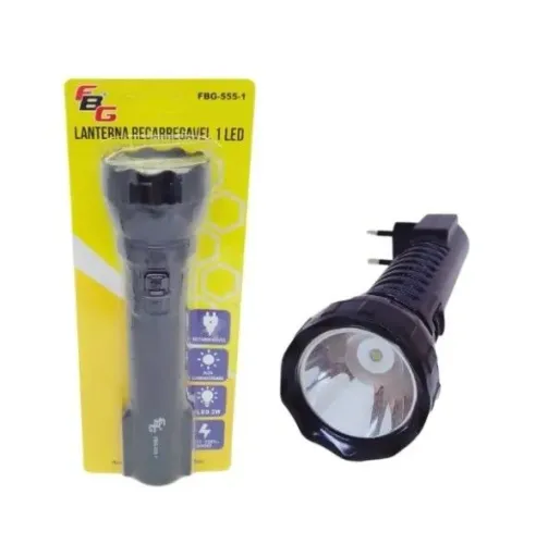 Lanterna Led Recarregável De Tomada Bivolt Potente Fbg-555-1