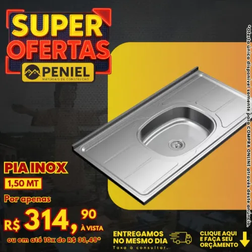 Pia Inox 1,50m