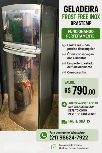 Geladeira Brastemp inox