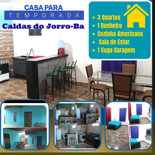 Casa p/temporada (caldas do Jorro-Ba)