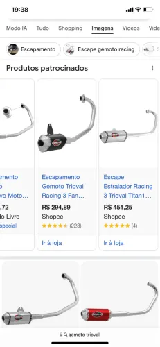 Escapamento Gemoto trioval 150
