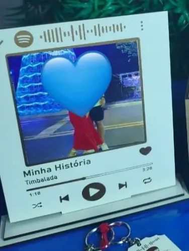 Quadro Interativo Spotify personalizado para presente namorados