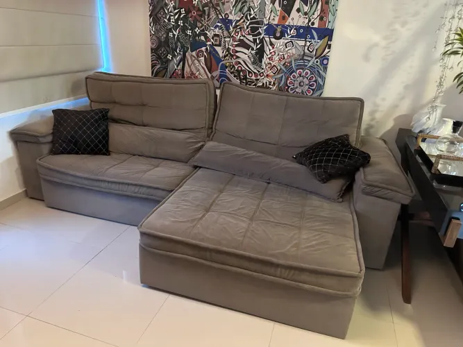 Sofá retrátil e reclinável de 4 lugares