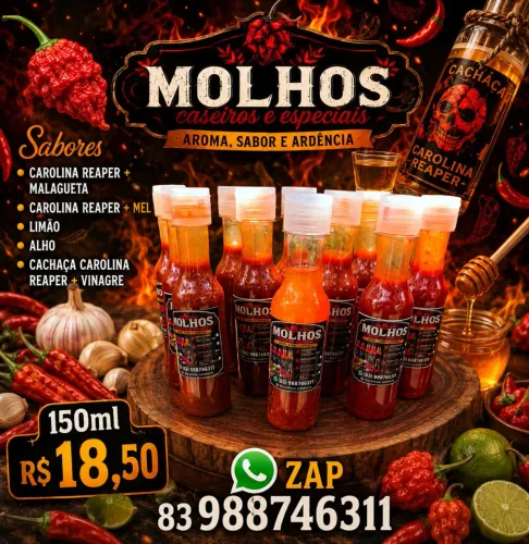 Molhos artesanais Pimentas
