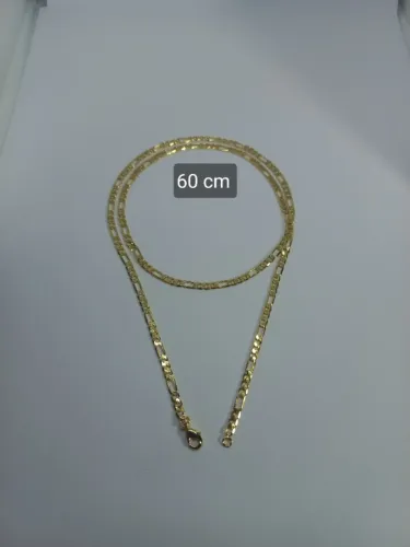 Corrente masculina Grumet, banhada a ouro 18k