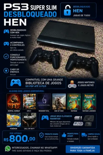 PS3 DESBLOQUEADO HEN