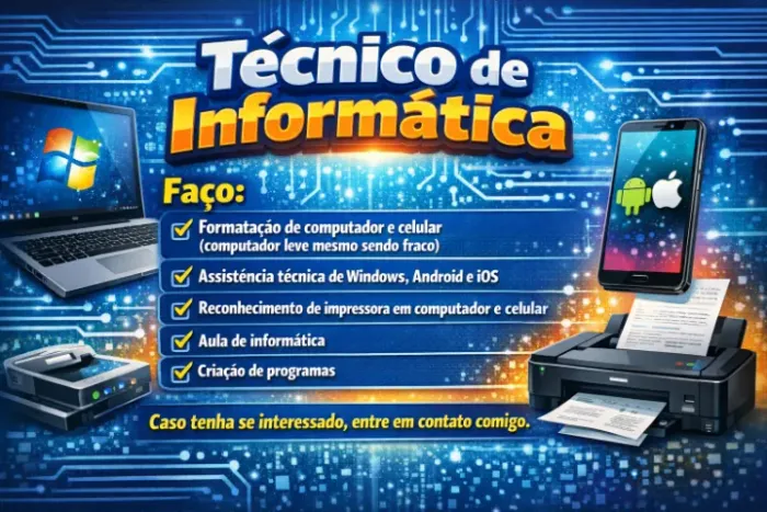 Técnico e Professor de Informática em Campo Grande RJ