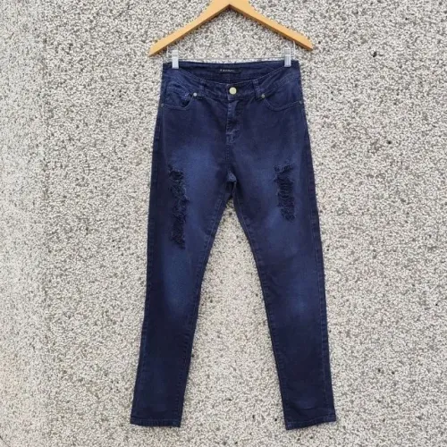 Calça Le Lis Blanc destroyed Azul 34