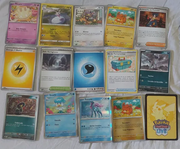 Kit de 15 cartas pokémom cards pokémom coleção colecionáveis