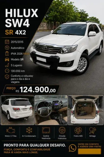Toyota Hilux SW4 SR 4X2 2.7/ 2.7 Flex 16V Aut. 2015