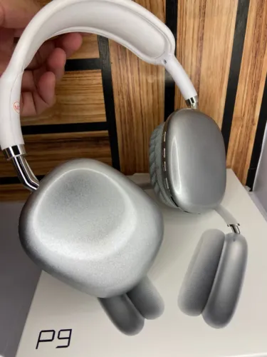 Fone de ouvido Headphone Bluetooth iOS Android P9 branco