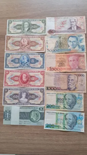 Cédulas Dinheiro antigo 
