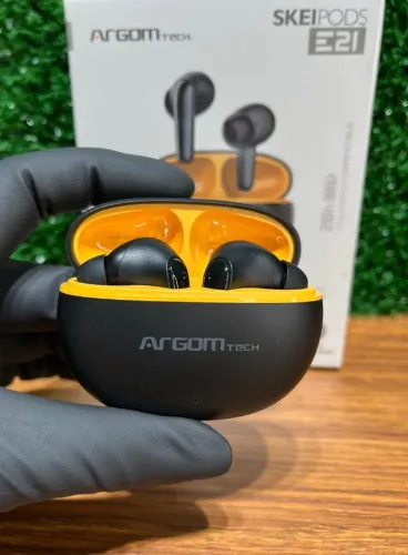Fone Argom SkeiPods E21 - ANC, Modo Transparência, Gamer e Bluetooth 5.4, Entrega grátis