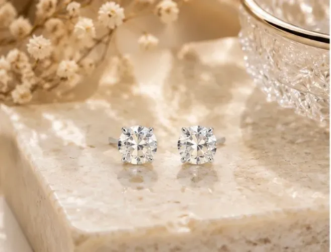 Brinco Ponto de Luz em Prata 925 | Delicado e Elegante