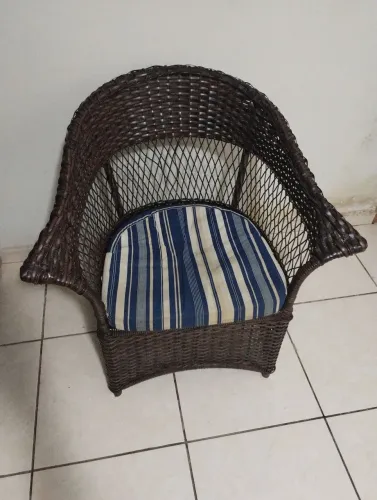 Poltrona de área externa em alumínio feito artesanal