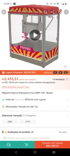 Pipoqueira elétrica