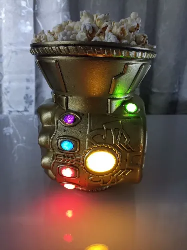 Balde de Pipoca Vingadores Ultimato com Led - Cinemark - Manopla do Infinito (Thanos)
