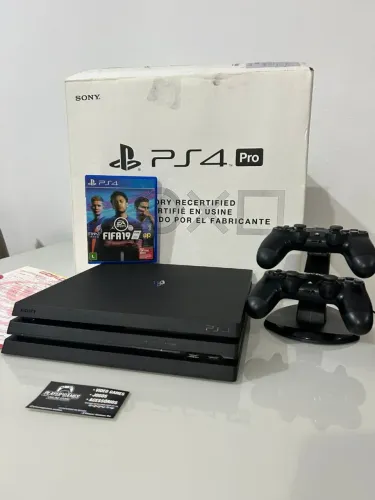 Playstation 4 Pro Memória 1TB Completo (Aceito Cartão)