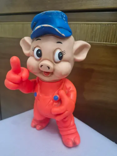 Decoração- Porquinho anos 60/70  - Os 3 porquinhos  - Estrela