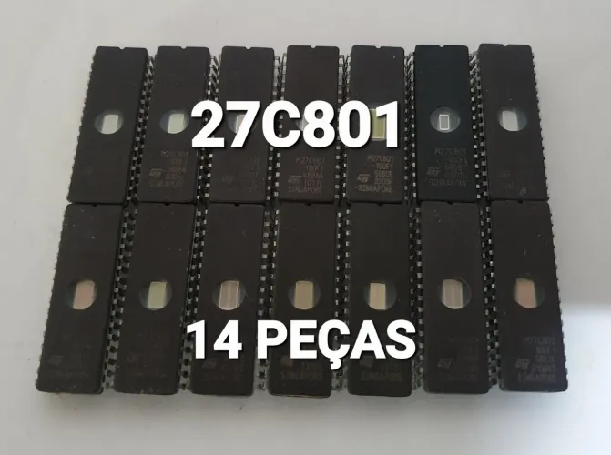 MEMORIA EPROM 27C801 - 100F1 - LOTE 14 PEÇAS PARA REPRO SNES SUPER FAMICOM SUPER NINTENDO