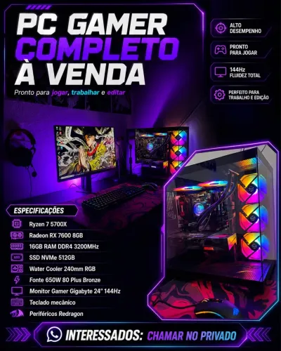 Vendo pc gamer completo