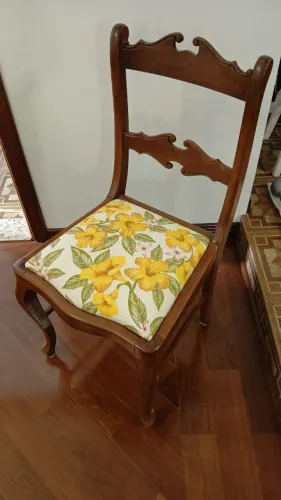 4 cadeiras colonial madeira maciça