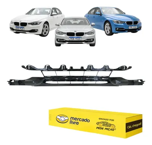 Grade Inferior Bmw Serie 3 316i 320 328 335 2013 A 2016 Preto Brilhante
