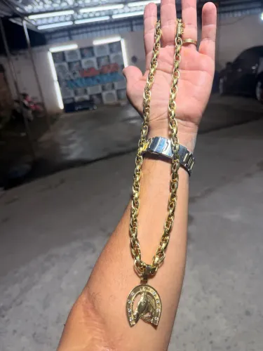 Ouro 18k  joia linda sem amaçado 