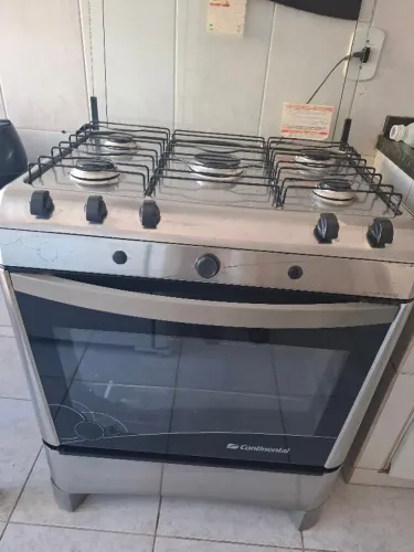 Fogão Inox Elétrico 6 Bocas Continental