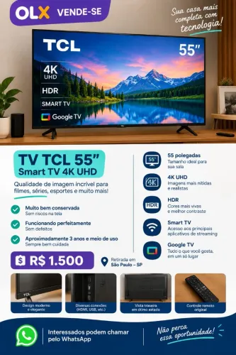 Smat Tv 55 polegadas