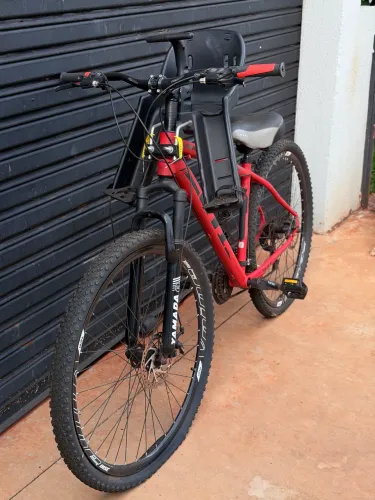 Bicicleta aro 29 com cadeirinha até 15kg