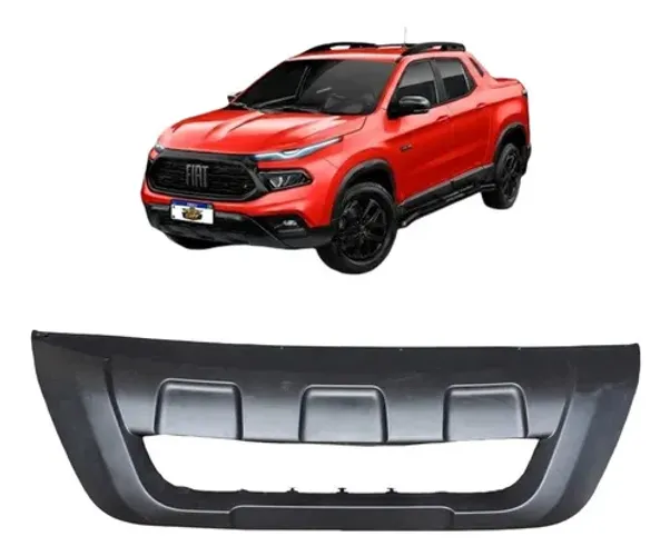 Grade Inferior Para-choque Dianteiro Fiat Toro 2022 A 2024 Preto Original