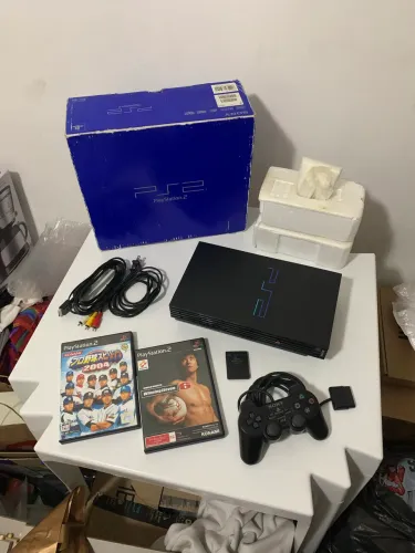 Ps2 fat playstation 2 com caixa original do play