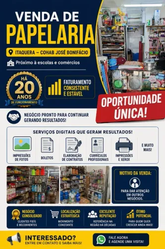 VENDO PAPELARIA E BAZAR em Itaquera, Cohab José Bonifácio 220 mil Próximo à escolas