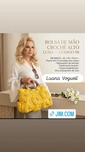 Bolsas crochê Alto Luxo feitas com carinho e perfeição
