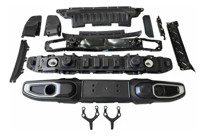 Parachoque Dianteiro Jeep Wrangler Sahara Unlimited 2021 Preto