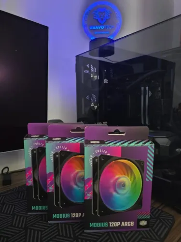 Kit fans 3un. Cooler Master Mobius 120P
