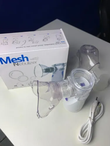 Nebulizador Portátil Mesh USB Silencioso com Máscara Adulto e Infantil - Inalador Compacto