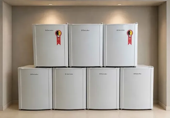 Frigobar branco 110V adquirido de escritorio funcionando perfeitamente