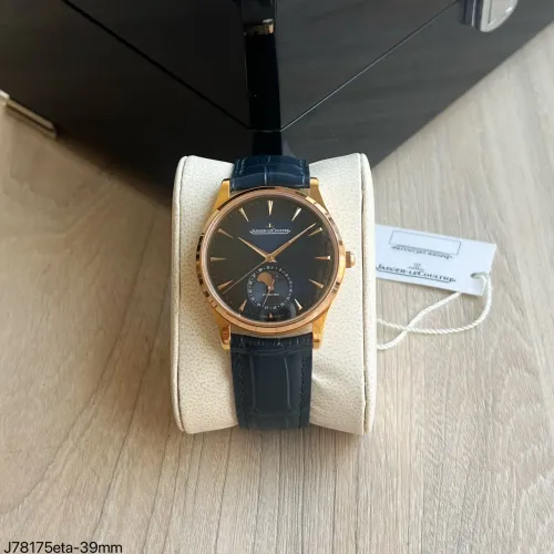 RELOGIO  JEAGER- LECOULTRE MASTER ULTRA THIN MOON ETA S/c PULSEIRA E MOSTRADOR AZUL ESCURO