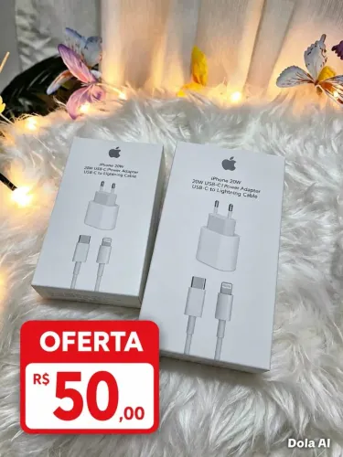 CARREGADOR DE IPHONE FONTE+CABO