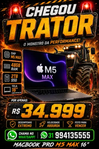 MacBook Pro M5 Max 16? 48GB 2TB - Máquina Bruta - Oportunidade