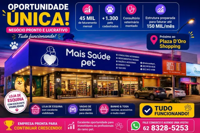 Oportunidade no mercado pet em Goiania