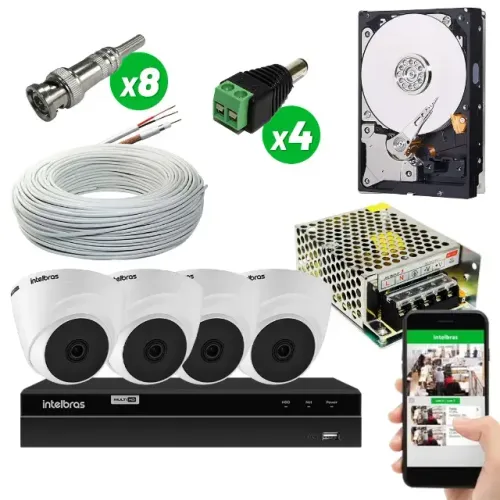 camera bullet 720p ir 20 turbo hikvision infra vermelho + acessorios
