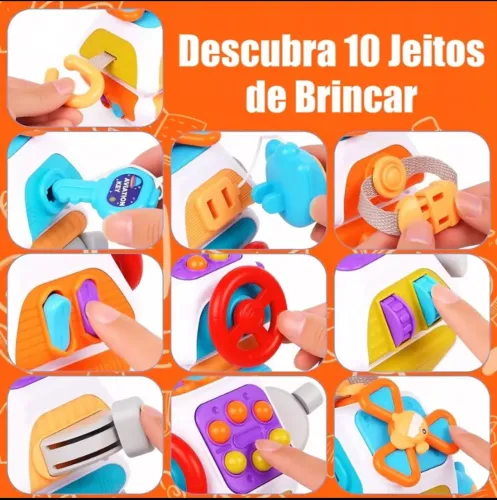 10 em 1 Baby Busu Board, cubo montessori, educativo.