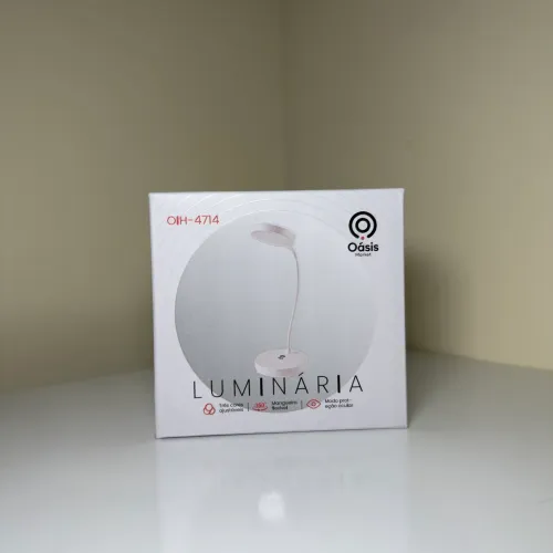 LUMINÁRIA DE MESA LED OÁSIS OIH-4714 COM HASTE FLEXÍVEL E CONTROLE TOUCH