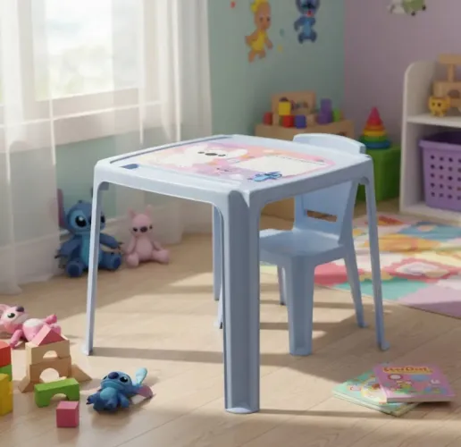 Mesa infantil Stich/com cadeirinha!